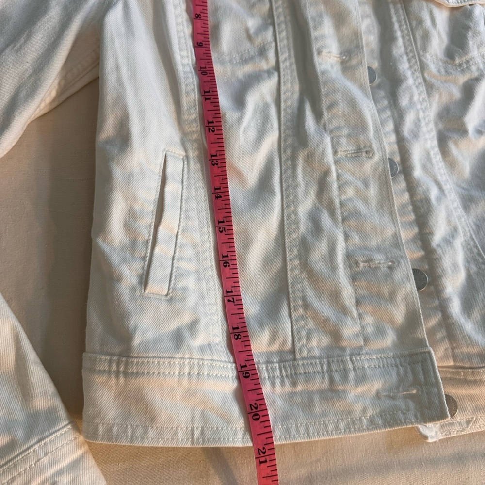 Universal Thread White Denim Jacket Size Small Cl… - image 8